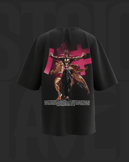 Baki Anime T-shirt India, Exclusive Baki Collection, Martial Arts Fashion, Anime Enthusiast Apparel, Limited Edition Baki T-shirts, Indian Anime Fans' Choice, Baki Hanma Merchandise, Anime-inspired Clothing, Iconic Baki Characters, Premium Quality Anime Wear.