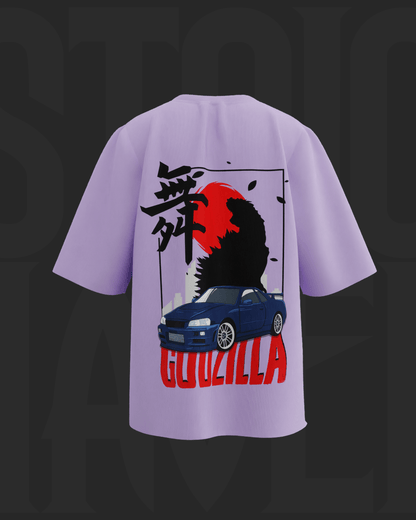  Streetwear-Inspired Godzilla Premium Oversized GTR Car T-shirt