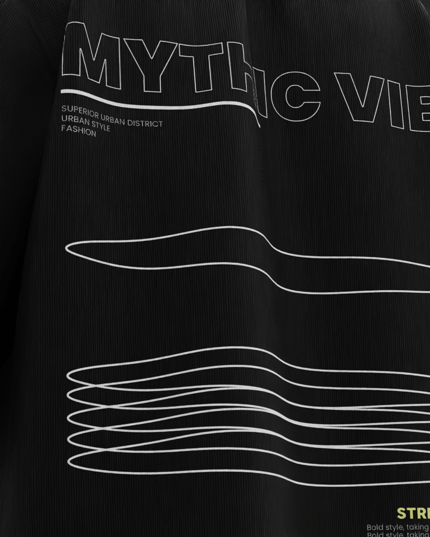 Chic and Comfortable: Mythic Vibe Premium Black Oversized Tee