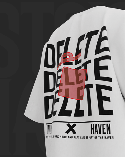 Streetwear-Inspired Delete typographic Premium Oversized T-shirt Stoic Haven