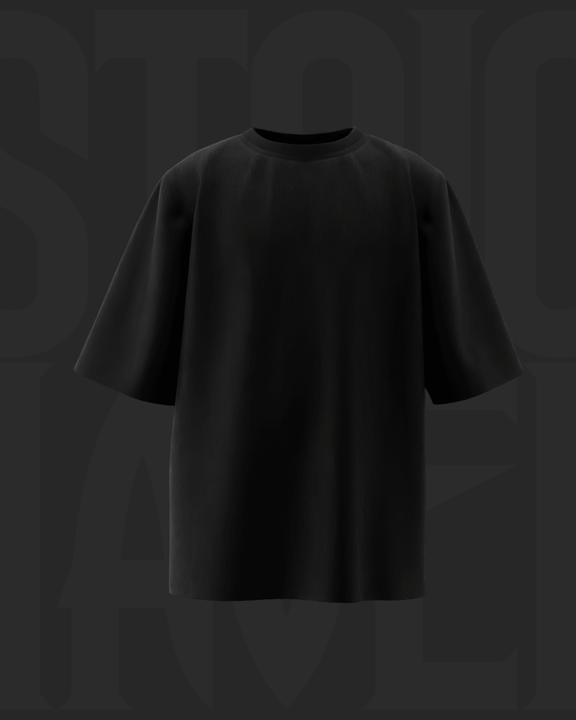 Chic and Comfortable: Mythic Vibe Premium Black Oversized Tee