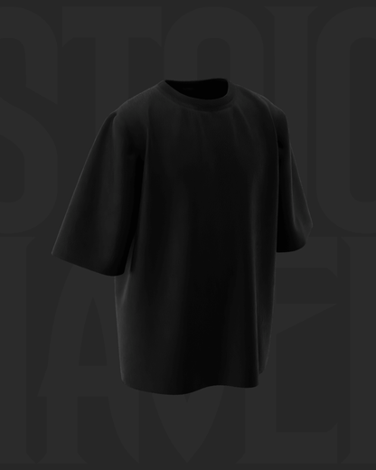 Chic and Comfortable: Mythic Vibe Premium Black Oversized Tee